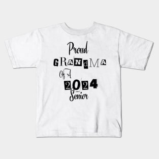 Proud Grandma Of A  2024 Senior Kids T-Shirt